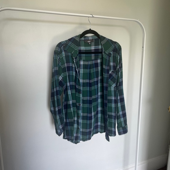 Green plaid Men’s small button down Mountain Ridge size small - Picture 3 of 6
